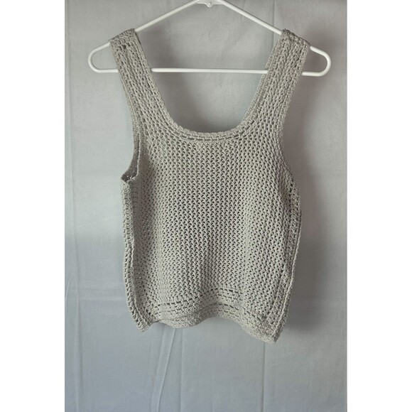Jessica Simpson Crochet Knitted Floral Tank Top Size Medium - Picture 2 of 6